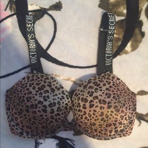 Victoria’s Secret Shiny Leopard Print Push Up Bra